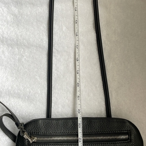 CHRISTOPHER KON Black Genuine Cowhide Leather Flat Crossbody Bag - Picture 10 of 10